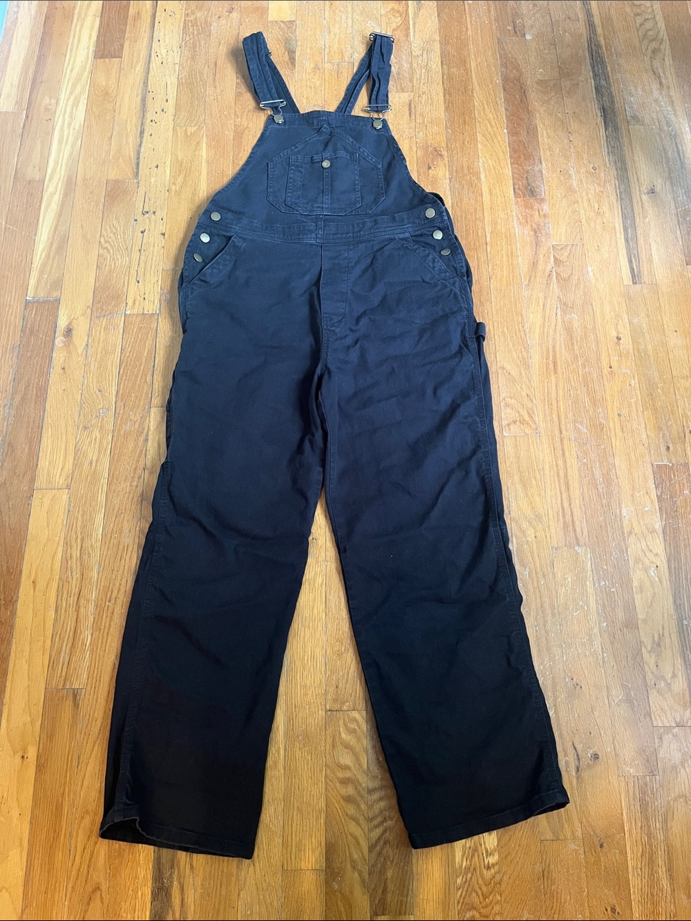 Quince Organic Stretch Cotton Twill Relaxed Overalls